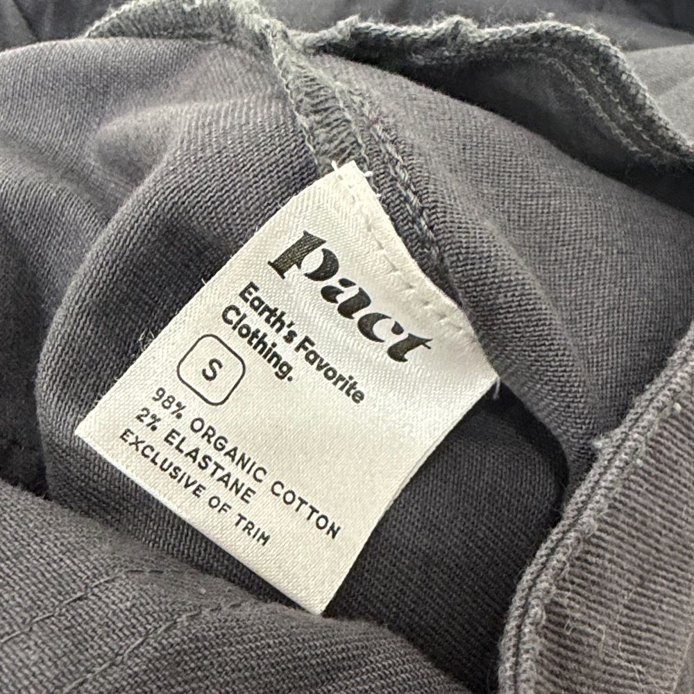 Pact Women’s Charcoal Gray Wide leg organic cotton pants size small - Picture 9 of 10